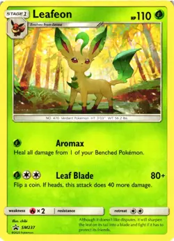 Pokemon TCG Leafeon Black Star Promo SM237 VLP - Image 1
