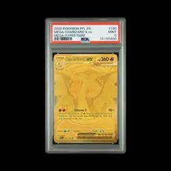 Pokemon Mega Charizard X Ex Mega Hyper Rare Holo 2025 PSA 9 130/094 - Image 1