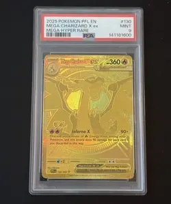 Pokemon Mega Charizard X Ex Mega Hyper Rare Holo 2025 PSA 9 130/094 - Image 4