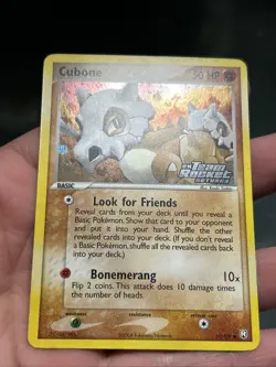 Pokemon TCG Cubone 51/109 Reverse Holo Team Rocket Returns 2004 Stamped - NM - Image 2