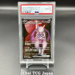 PSA 10 Team Rocket's Mewtwo ex SR 114/098 Glory of Team Rocket Pokemon Japanese - Image 1