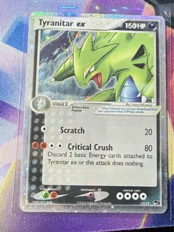 Pokemon TCG Tyranitar EX Cosmos Holo Bleed Ultra Rare Card 17/17 Pop Series 1 - Image 3