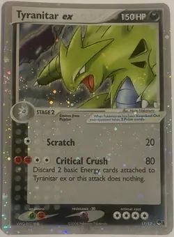 Tyranitar ex POP Series 1 17/17 Ultra Rare - Full Holo Bleed Error - Pokemon TCG - Image 1