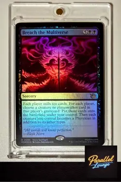 RARE Magic the Gathering MTG March of Machines (MOM) Breach the Multiverse FOIL - Image 1