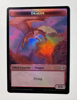 Warrior 13 / Dragon 11 - Foil - Token - TDM - NM - MTG Magic the Gathering - Image 2
