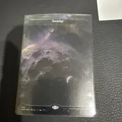 Swamp (493) Borderless Galaxy Foil NM [Unfinity] Mtg Magic Free Tracking! - Image 1
