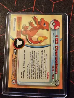 Charmeleon #5 Black Topps Logo Foil 1999 Topps Pokemon TV Animation Series 1 - Image 2