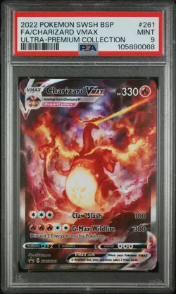 Fa/Charizard Vmax Pokemon Swsh Black Star Promo 261 PSA 9 - Image 1