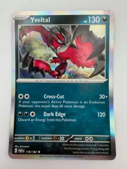 #118/182 Yveltal Holo Rare - Pokemon TCG SV04: Paradox Rift English NM - Image 1