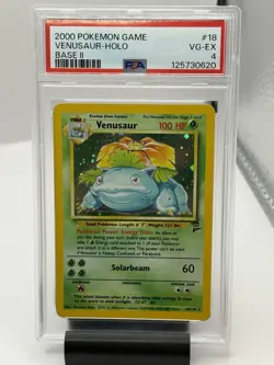 2000 Pokemon Venusaur Holo Base Set 2 18/130 PSA 4 VG-EX - Image 1