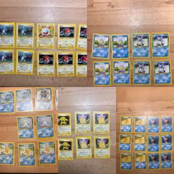 Pokemon WOTC Base Set Lot LP Water Electric Pikachu Squirtle Wartortle Electrode - Image 1
