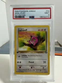 PSA 9 JIGGLYPUFF JUNGLE 1ST EDITION #54 POKEMON 1999 - Image 1