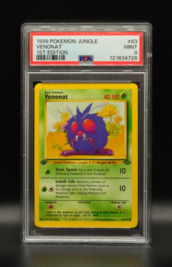 Venonat 1st Edition 1999 Pokemon Jungle #63 WOTC PSA 9 Newly Graded - Image 1