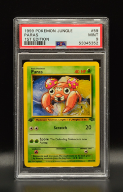 Paras 1st Edition 1999 Pokemon Jungle #59 WOTC PSA 9 - Image 1