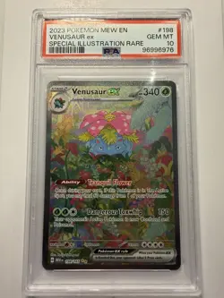 2023 Pokemon MEW 151 Venusaur ex Special Illustration Rare PSA 10 198/165 - Image 1