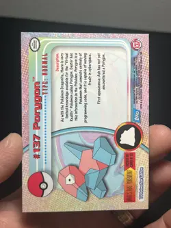 2000 Topps Pokemon TV Series 3 #137 Porygon Holo Foil LP - Image 3