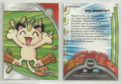 2000 Pokemon: TV Animation Series 3 (Topps) "Blue Logo" Base Card #HV9 MEOWTH - Image 1