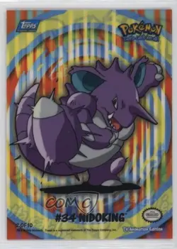 Nidoking Topps Pokemon TV Animation Edition Series 2 Puzzle Back Stickers 1bu3 - Image 1