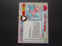 2000 Topps Pokemon Series 3 #137 Porygon TV Animation Edition Blue LP - Image 2