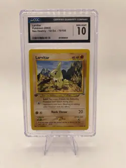 Pokemon TCG Neo Destiny 1st Edition Larvitar 70/105 Card - Image 1