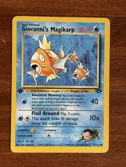 Pokemon Card - Giovanni's Magikarp Gym Challenge 73/132 Common 1st Edition - Image 1