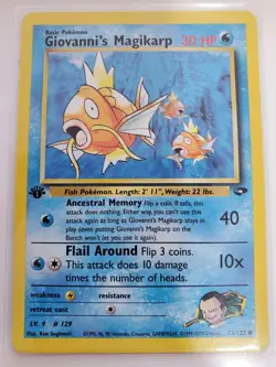 Pokemon Gym Challenge 73/132 Giovanni's Magikarp 1st Edition Pokemon TCG LP - Image 1