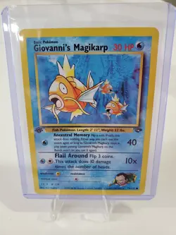Pokemon Gym Challenge 73/132 Giovanni's Magikarp 1st Edition Pokemon TCG LP - Image 3