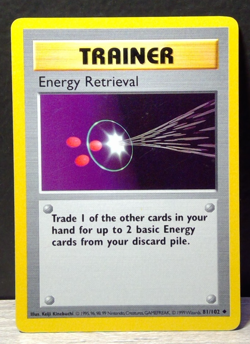 Energy Retrieval 81/102 Base Set Shadowless Pokemon TCG Trainer Card NM 1999 - Image 1