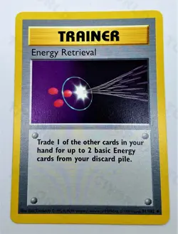 Pokemon TCG Shadowless Base Set 81/102 "Energy Retrieval" NMint-Mint - Image 1