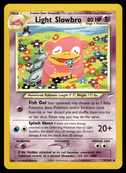 2002 NEO - DESTINY LIGHT SLOWBRO STAGE 1/UNCOMMON #51 - Image 1