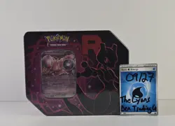 Pokemon TCG - Destined Rivals Team Rocket's Mewtwo ex Tin - New/Factory Sealed - Image 1