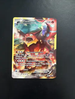 Pokemon Card TCG - Volcanion XY185 Black Star Promo XY Promo Full Art Holo - Image 1