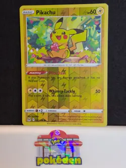 Pikachu 052/196 Swsh11: Lost Origin Reverse Holo Pokemon TCG NM - Image 1