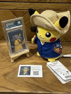 Pikachu with Grey Felt Hat Van Gogh Promo #085 Pokemon ACE 10 GEM MINT not PSA - Image 1