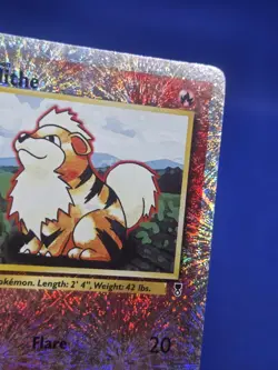 VTG WOTC Pokemon Legendary Collection Growlithe 45/110 Firework Reverse Holo DMG - Image 3