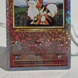 VTG WOTC Pokemon Legendary Collection Growlithe 45/110 Firework Reverse Holo - Image 2