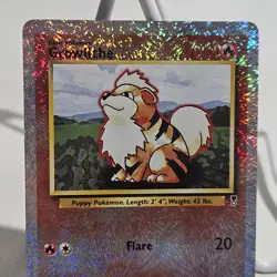 VTG WOTC Pokemon Legendary Collection Growlithe 45/110 Firework Reverse Holo - Image 3
