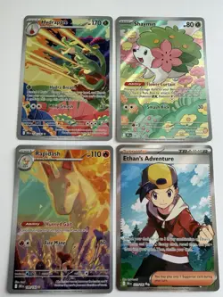 Pokemon Destined Rivals Card Lot Illustration Rares Rapidash, Hydrapple, Shaymin - Image 1
