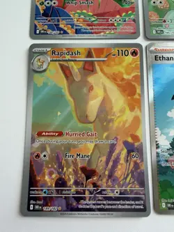 Pokemon Destined Rivals Card Lot Illustration Rares Rapidash, Hydrapple, Shaymin - Image 4