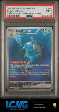 2023 Pokemon TCG Card 151 Set #200 Blastoise Ex SIR PSA 9 - Image 1