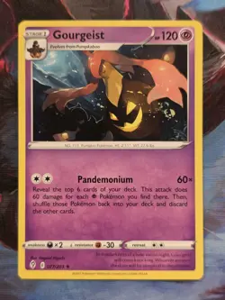 Gourgeist 077/203 SW&SH Evolving Skies Rare Pokemon Card - Image 1