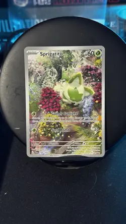 Pokemon TCG Sprigatito Holo Illustration Rare Card 196/193 Sv02: Paldea Evolved - Image 1