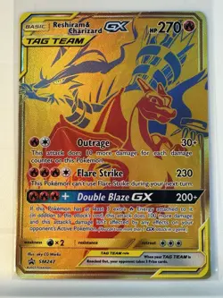 2021 Pokemon Tag Team Reshiram & Charizard GX SM247 Black Star Promo NM - Image 1