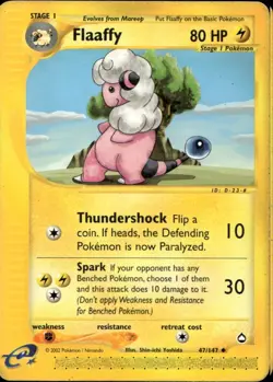 Flaaffy 47/147 Uncommon WOTC Aquapolis Pokemon - Image 1