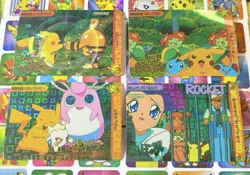 Pokemon Vintage Pocket Monsters Vending HOLO Prism (4x) Stickers 1998 Nintendo - Image 5