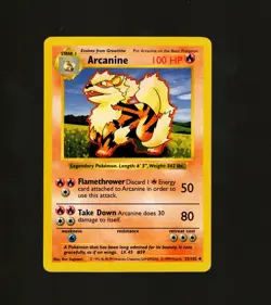 Arcanine 23/102 Shadowless Vintage 1999 WOTC Pokemon TCG Base Set LP - Image 1