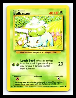 💥 Bulbasaur | Pokemon TCG 1999 | (Base Set) Non Holo Vintage # 44/102 - Image 1