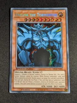 Yugioh - Obelisk the Tormentor SBCB-EN202 1st Secret Rare NM - Image 1