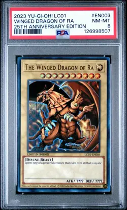 YU-GI-OH The Winged Dragon of Ra 25th Anniversary Edition PSA 8 NM-MT LC01-EN003 - Image 3