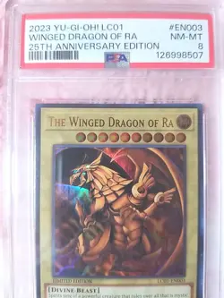 YU-GI-OH The Winged Dragon of Ra 25th Anniversary Edition PSA 8 NM-MT LC01-EN003 - Image 5